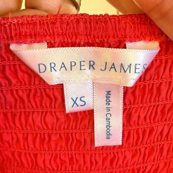 Draper James Red Puff Sleeve With Pockets Mini Summer Dress Women's XS - Picture 6 of 11